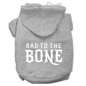Bad to the Bone Dog Pet Hoodies Grey Size XXL (18)