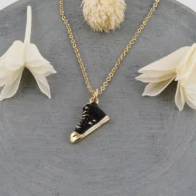 Black High-Top Sneaker Necklace