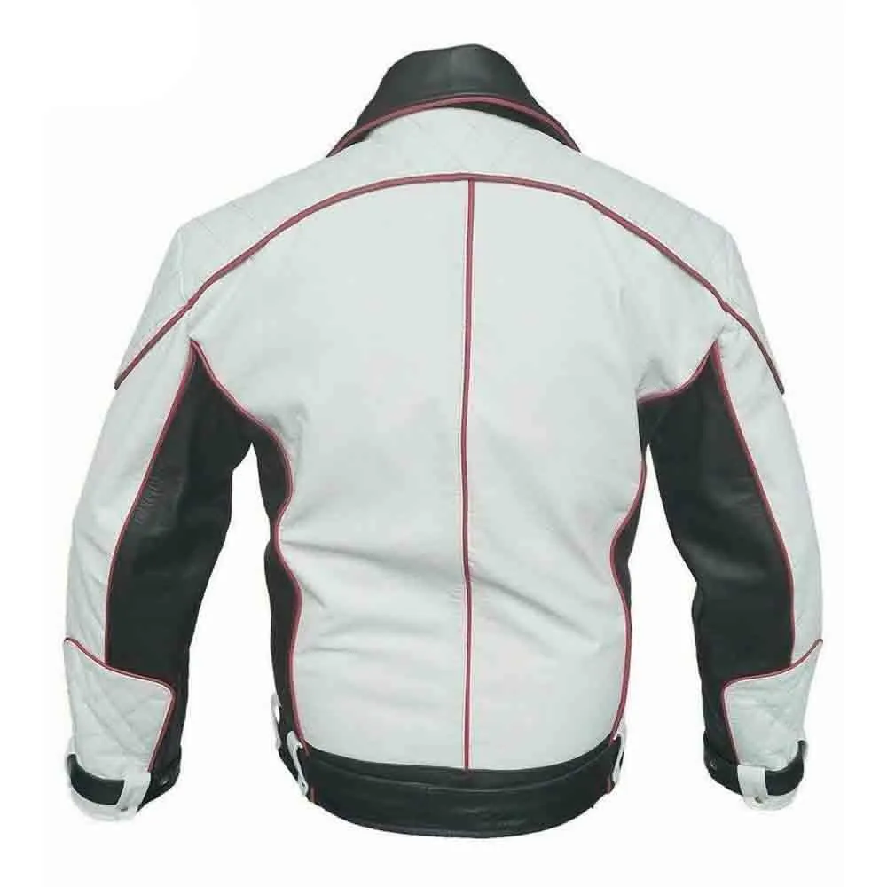 Mens Real Cowhide Leather Jacket Pure Biker Rider Jacket Formula 1 Racing Jacket New
