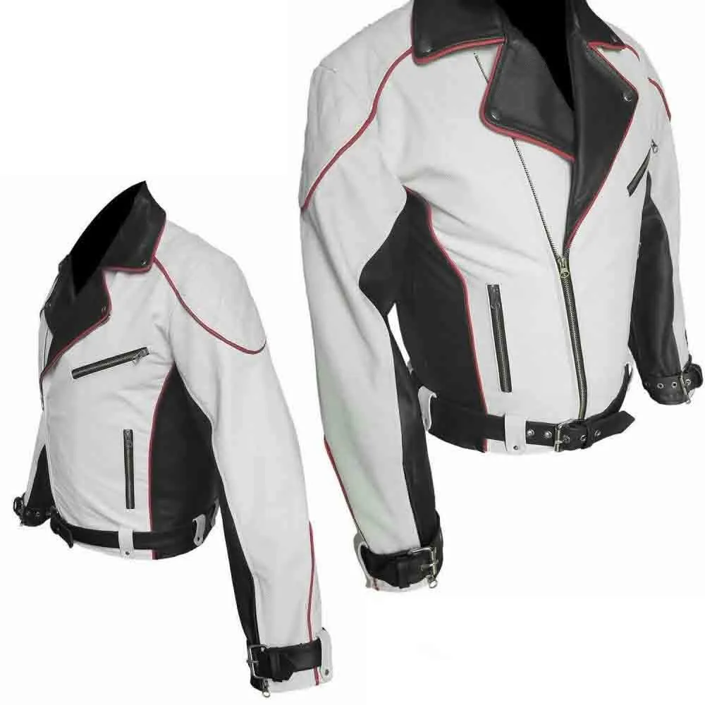 Mens Real Cowhide Leather Jacket Pure Biker Rider Jacket Formula 1 Racing Jacket New