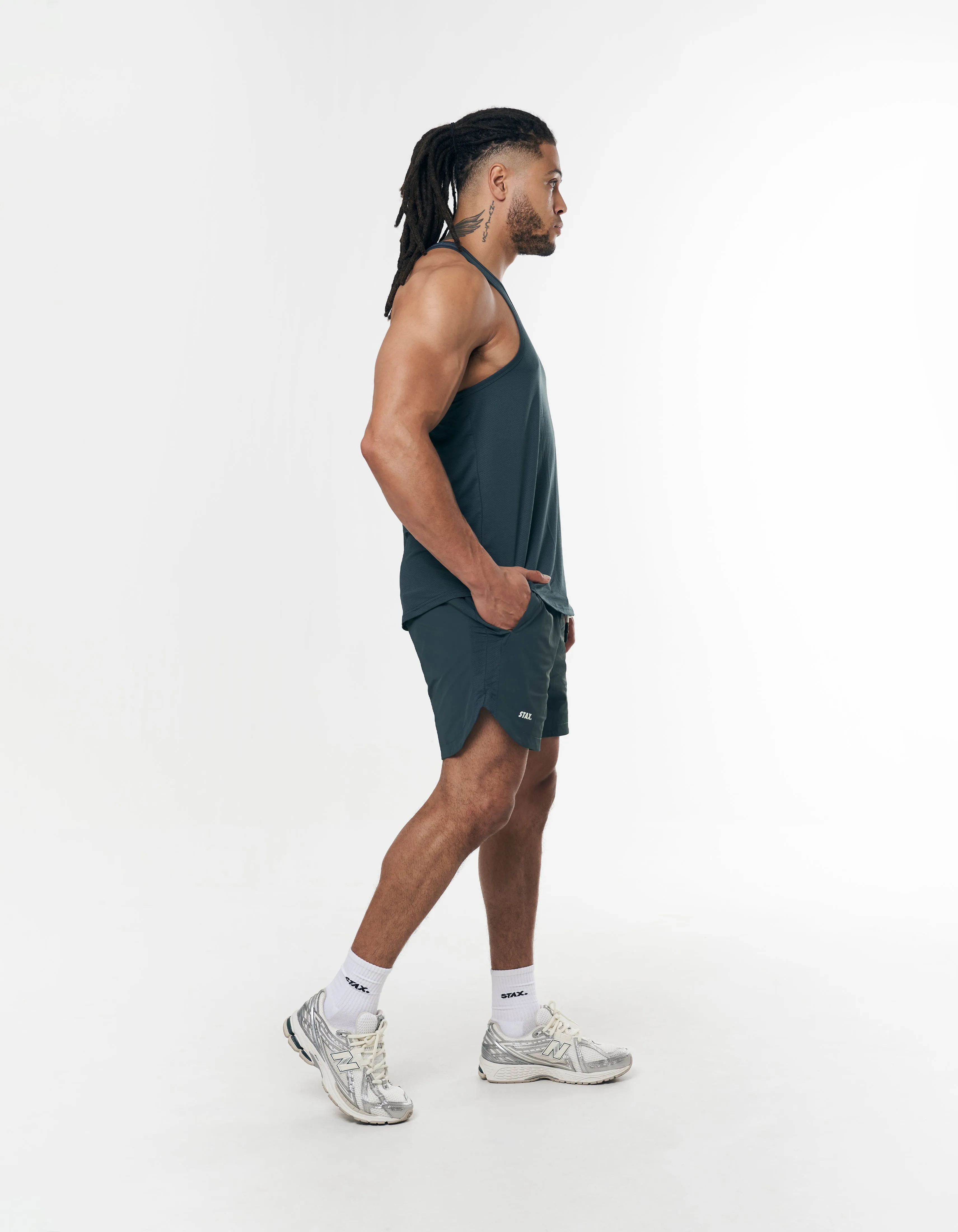 Mens Sport Singlet - Navy