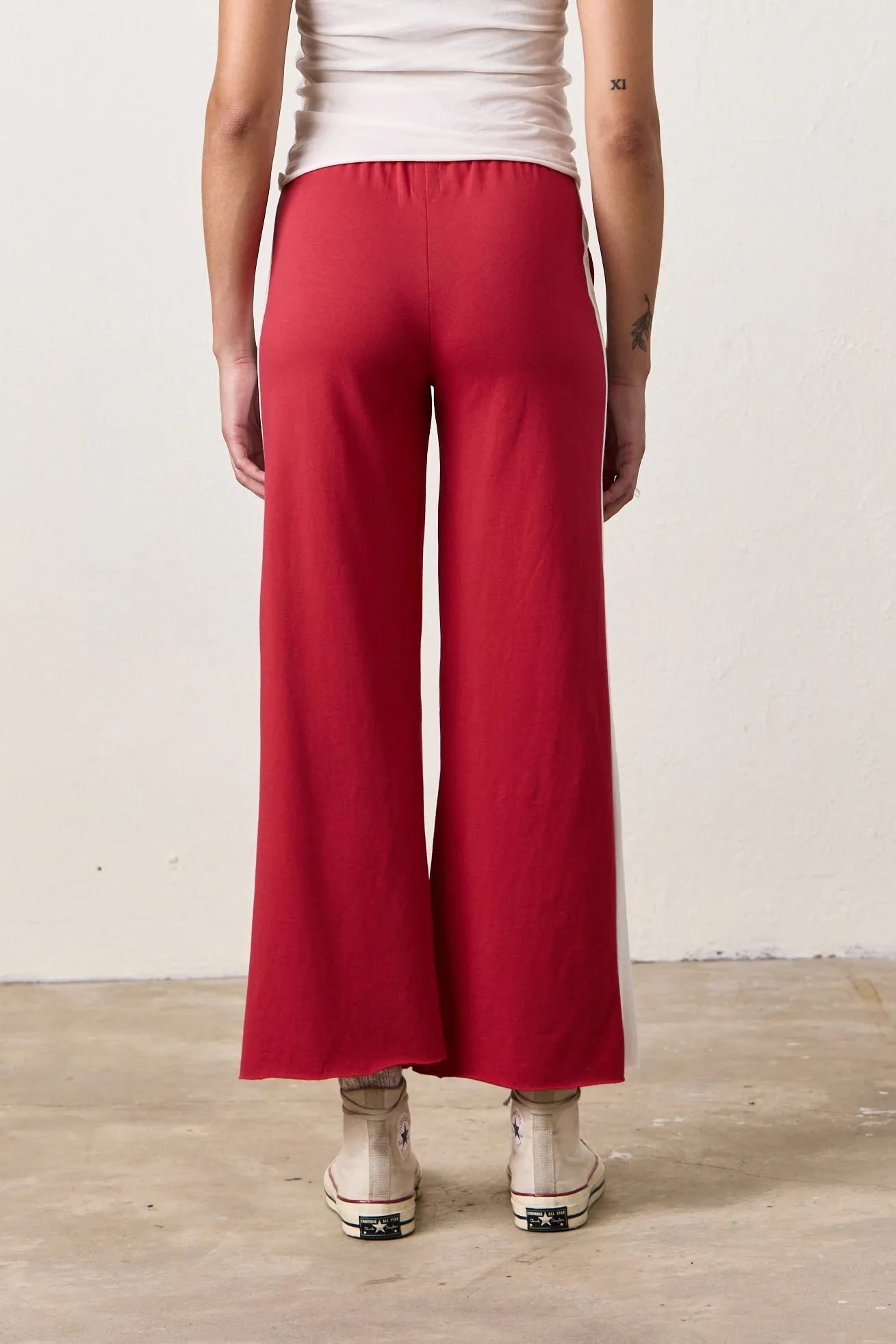 RILEY SPORT PANTS / RED/IVORY
