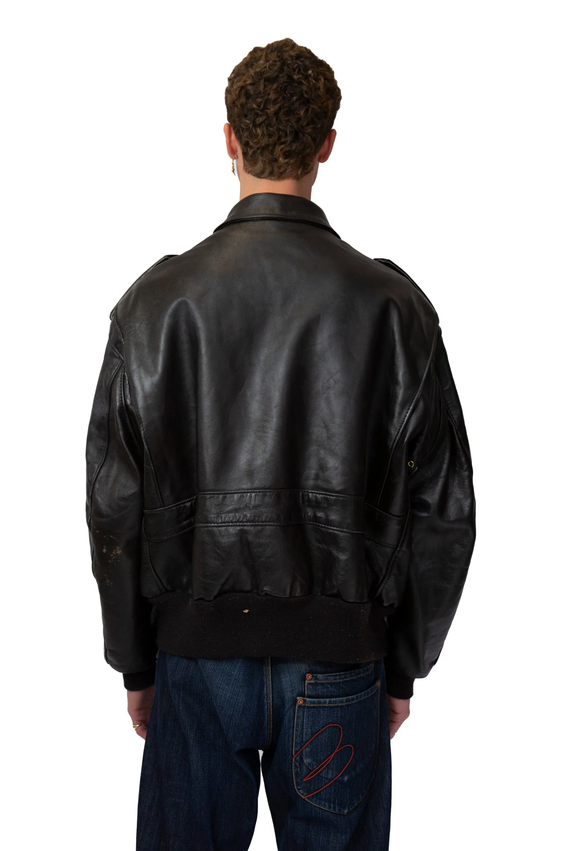 Schott Black Heavyweight Leather Jacket