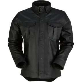 Z1R Motz Leather Shirt - Black